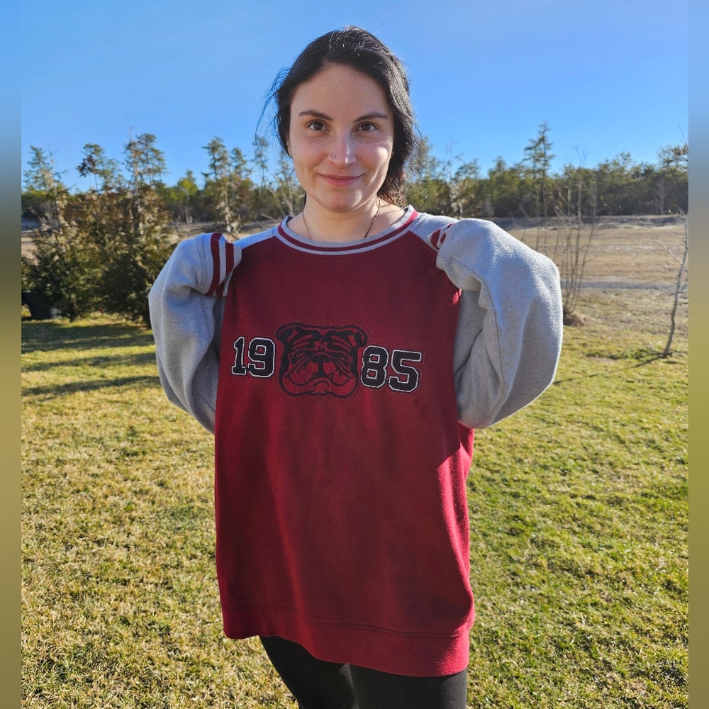 XXL Club Room burgundy &‎ gray sweater